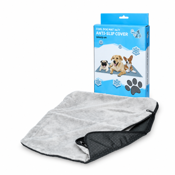 Housse tapis rafraîchissant chien 120 × 75 cm