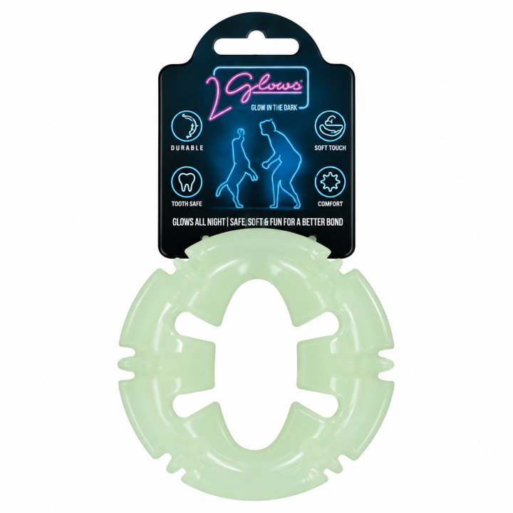 Anneau phosphorescent chien | 2 Glow Bite Right Tonight