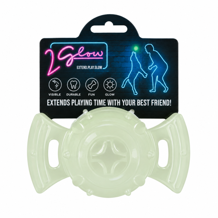 Balle phosphorescente chien | 2 Glow Treat Ball On Call