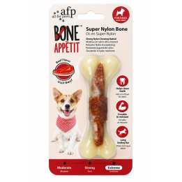 AFP Bone Appetit Bœuf 10 cm | Jouet nylon chien
