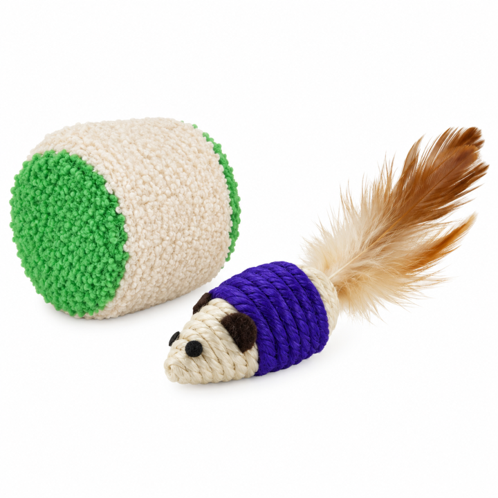 Jackdon Clacky Rope | Souris & balle pour chat
