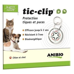 ANIBIO Tic-Clip | Médaillon anti-tiques chien & chat