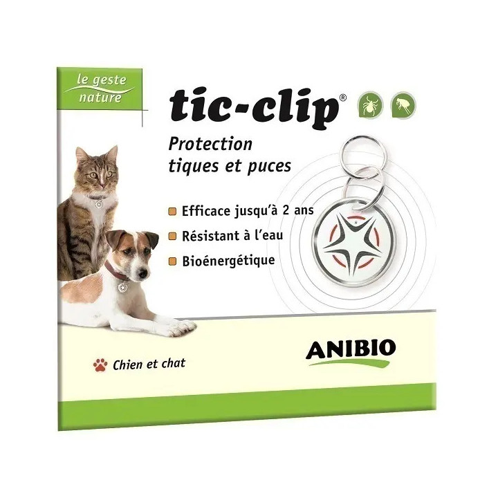 ANIBIO Tic-Clip | Médaillon anti-tiques chien & chat