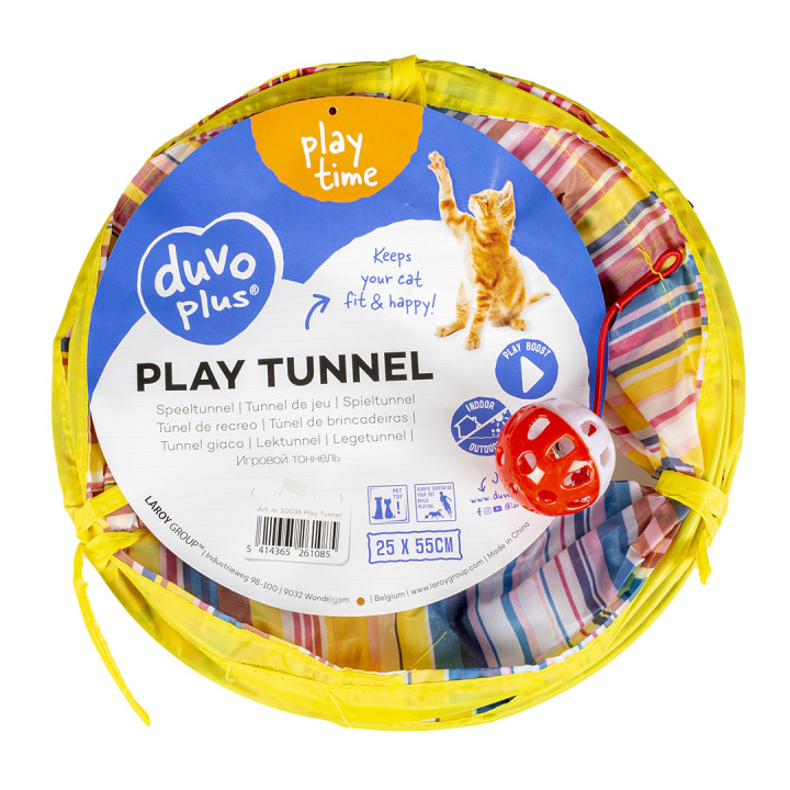 Duvo+ Tunnel de jeu pour chat | Tunnel avec clochette
