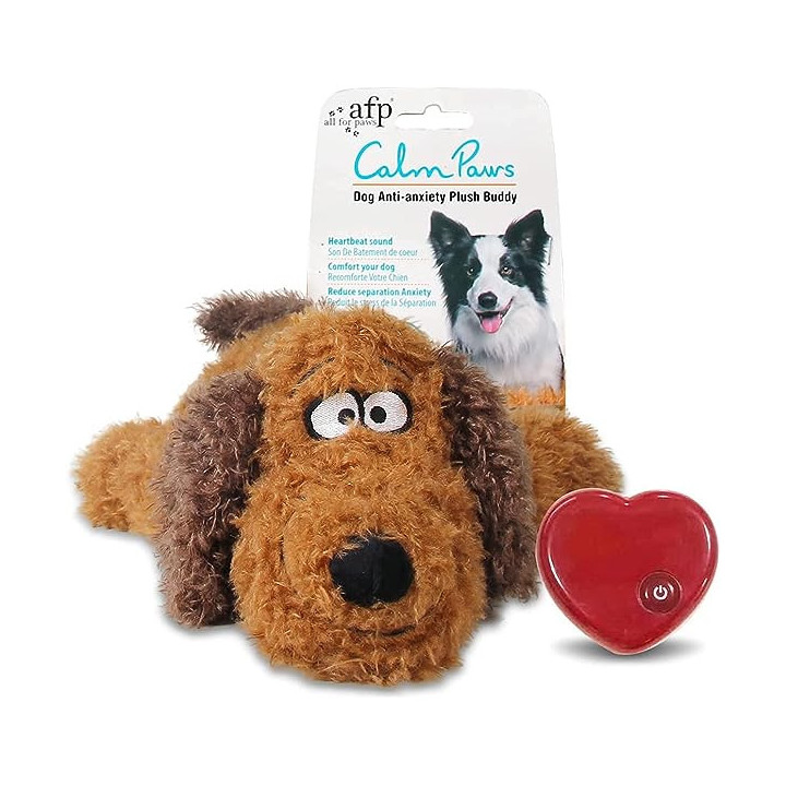 Peluche apaisante chien | Cœur battant 48 cm