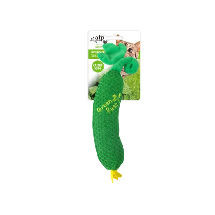 AFP Green Rush Carrot Cuddler | Peluche chat 26 cm