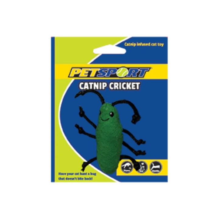 Catnip Cricket vert 7 cm – Jouet à l’herbe à chat
