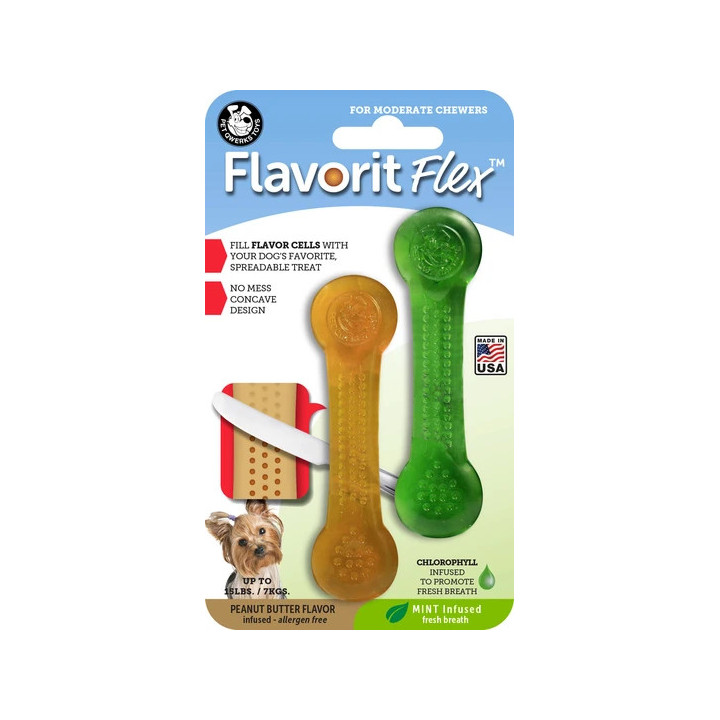 Flavorit Flex S 10 cm x2 | Os à mâcher pour chien