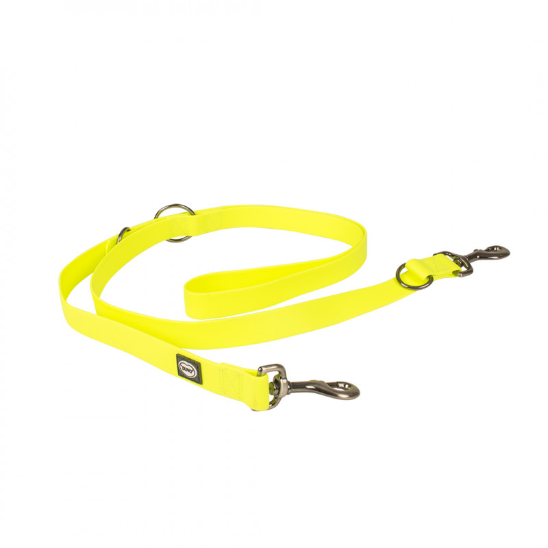 laisse duo South  pvc jaune néon