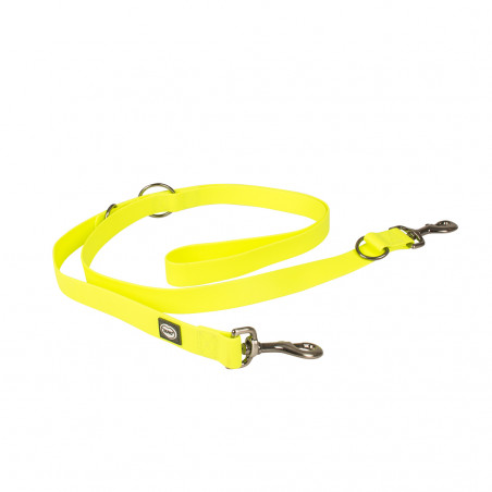 laisse duo South  pvc jaune néon