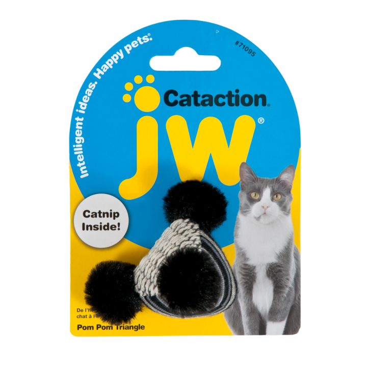 JW Cataction Triangle | Jouet herbe à chat & plumes