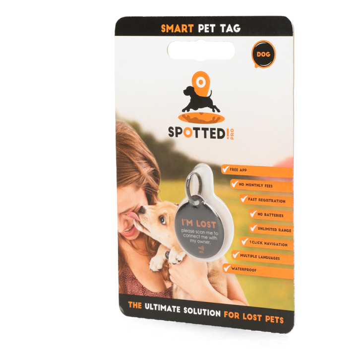 Spotted! Pro | Médaille QR connectée chien & chat
