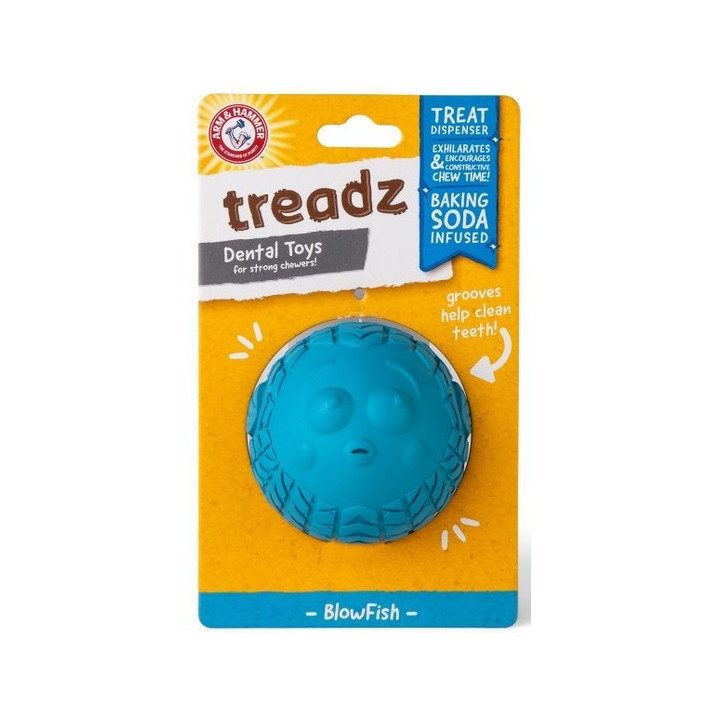 Treadz Blowfish | Balle dentaire chien 6,5 cm