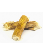 Peau de lapin roulée avec poils 10 cm 100g